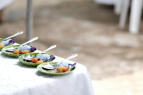 finger food on plate