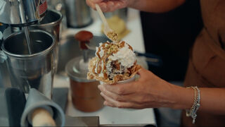 Ice cream with nuts